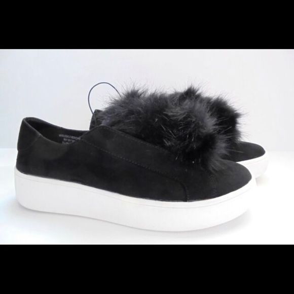 Cute Pom Pom sneakers Black Size 9 Massani - Picture 3 of 8
